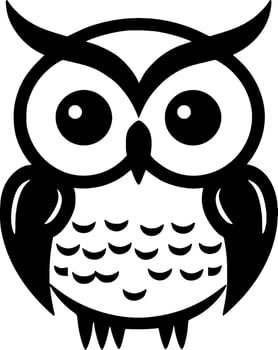 Owl, Minimalist and Simple Silhouette - Vector illustration