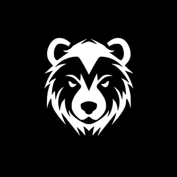 Panda, Black and White Vector illustration