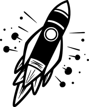 Rocket - Minimalist and Flat Logo - Vector illustration