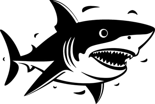 Shark - Minimalist and Flat Logo - Vector illustration