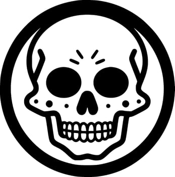 Skeleton, Minimalist and Simple Silhouette - Vector illustration