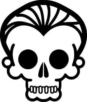 Skull - Minimalist and Flat Logo - Vector illustration