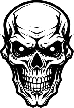 Skull - Minimalist and Flat Logo - Vector illustration