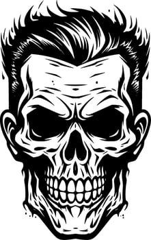 Skull, Minimalist and Simple Silhouette - Vector illustration