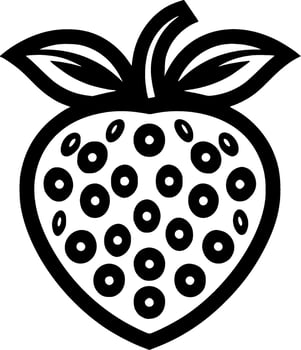Strawberry - Minimalist and Flat Logo - Vector illustration