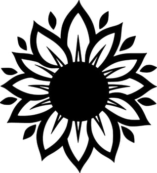 Sunflower, Minimalist and Simple Silhouette - Vector illustration