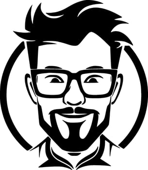 Teacher - Black and White Isolated Icon - Vector illustration