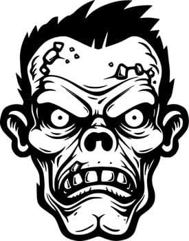 Zombie - Minimalist and Flat Logo - Vector illustration