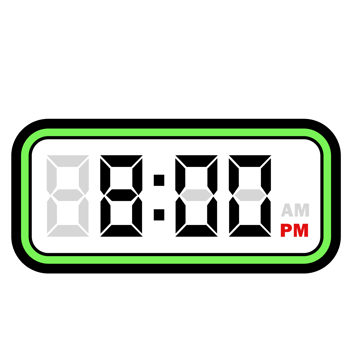 Digital Clock Time at 8.00 PM, Digital Clock 12 Hour Format png