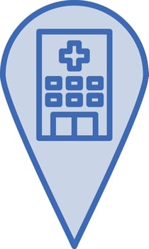 Hospital Location Vector Icon