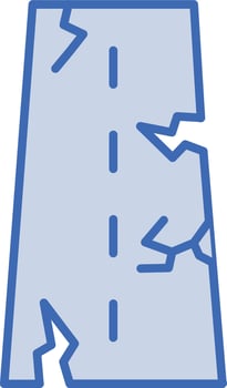 Road Crack Vector Icon