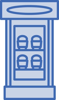 Cafe Showcase Vector Icon