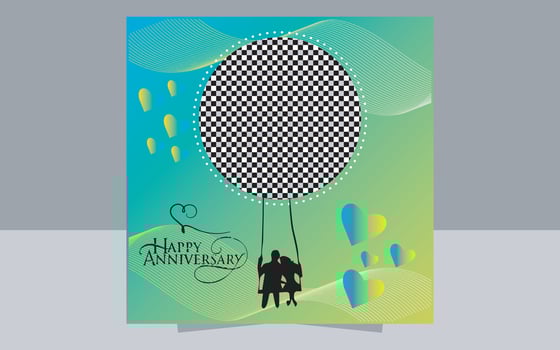 happy anniversary vector template design