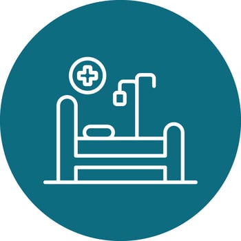 Hospital Bed Vector Icon