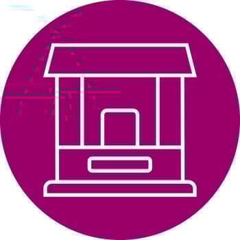 Ticket Window Vector Icon