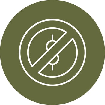 Cash Forbidden Vector Icon