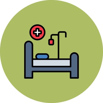 Hospital Bed Vector Icon