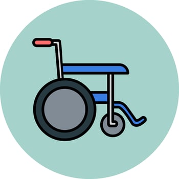 Wheel Chair Vector Icon