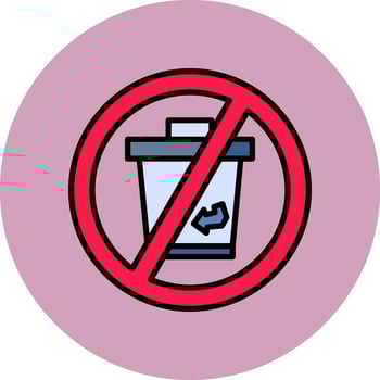 No Disposable Vector Icon