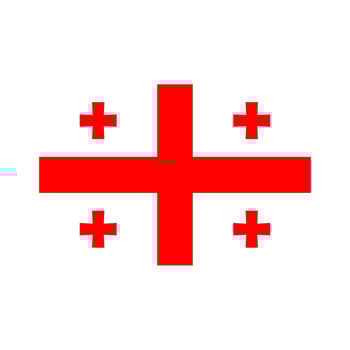 national country flag of georgia vector