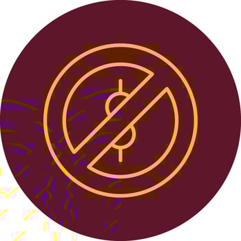 Cash Forbidden Vector Icon