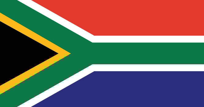 Flat Illustration of South Africa flag. South Africa flag design. vector