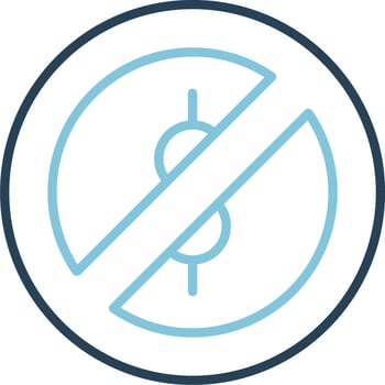 Cash Forbidden Vector Icon