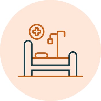 Hospital Bed Vector Icon