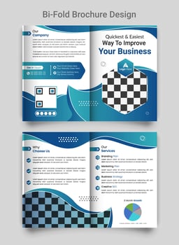 Professional Business Bifold Brochure design vector