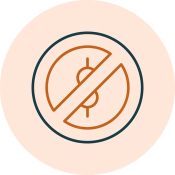 Cash Forbidden Vector Icon