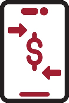 Online Money Transfer Vector Icon