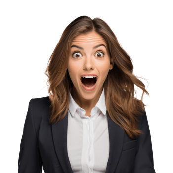 Excited and Surprised Young Manager png