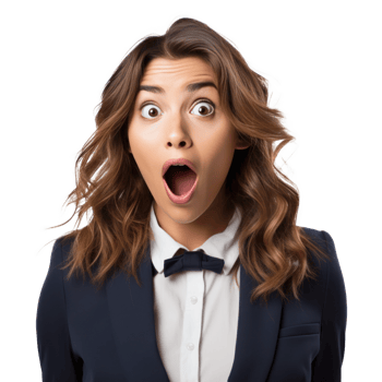 Excited and Surprised Young Manager png