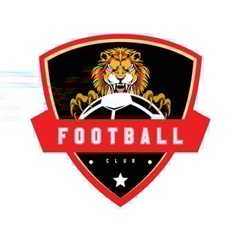 Lion logo catching the ball vector eps for football logo