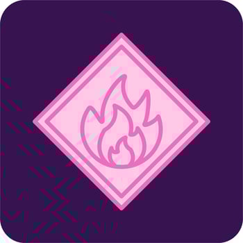 Flammable Vector Icon