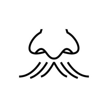 nose icon vector design templates