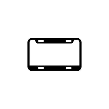 blank license plate icon vector design templates