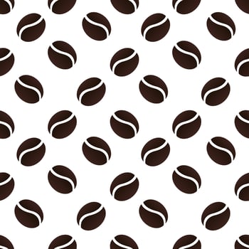 seamless pattern of coffee beans2 vector