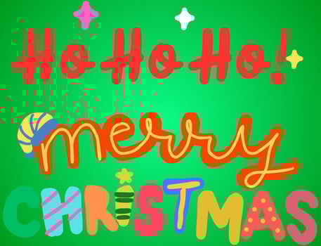 Ho Ho Ho merry Christmas vector