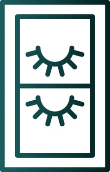False Eyelashes Vector Icon Design