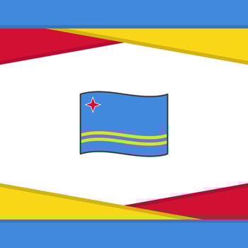 Aruba Flag Abstract Background Design Template. Aruba Independence Day Banner Social Media Post. Aruba Vector