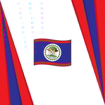 Belize Flag Abstract Background Design Template. Belize Independence Day Banner Social Media Post. Belize Flag vector