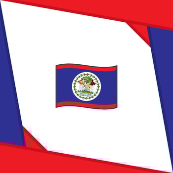 Belize Flag Abstract Background Design Template. Belize Independence Day Banner Social Media Post. Belize Independence Day vector