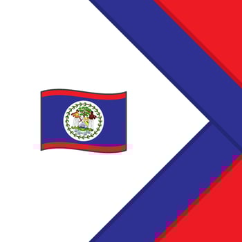 Belize Flag Abstract Background Design Template. Belize Independence Day Banner Social Media Post. Belize Cartoon vector