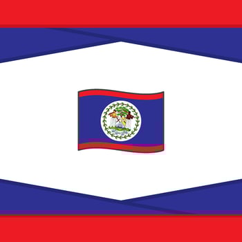Belize Flag Abstract Background Design Template. Belize Independence Day Banner Social Media Post. Belize Vector