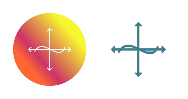 Unique Graph Vector Icon