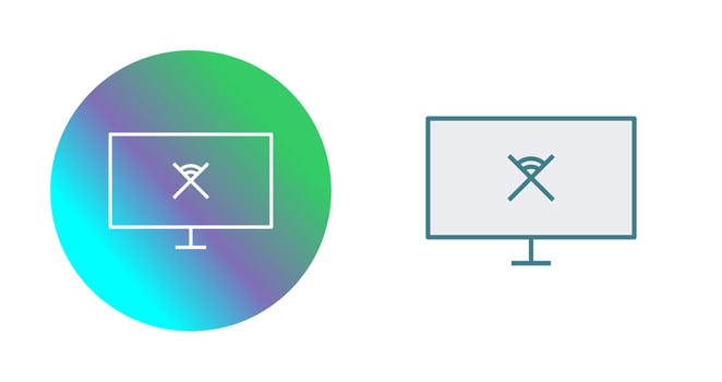 Unique Disconnected Network Vector Icon