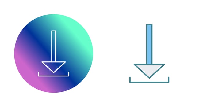 Unique Download Vector Icon