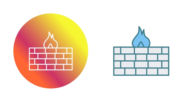 Unique Firewall Vector Icon