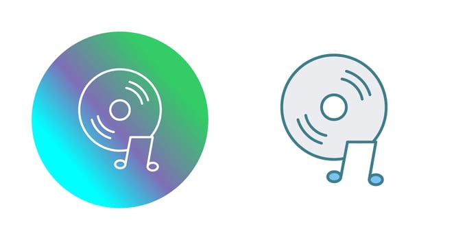 Unique Music CD Vector Icon